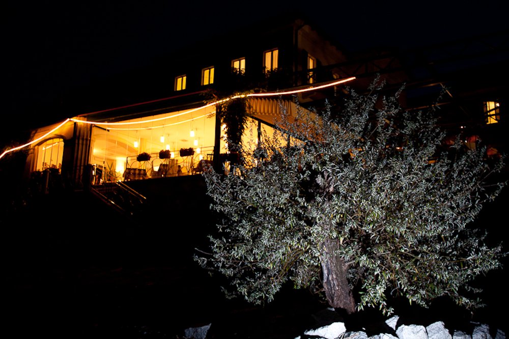 Restarant dining room in front of the lake 